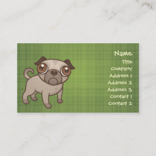 Cartes de visite de chiot de carlin