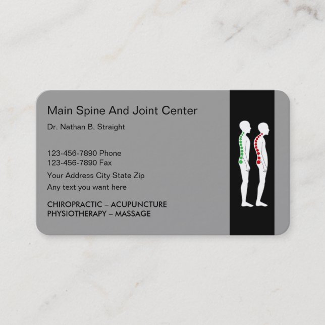 Cartes de visite de chiropracteur (Devant)