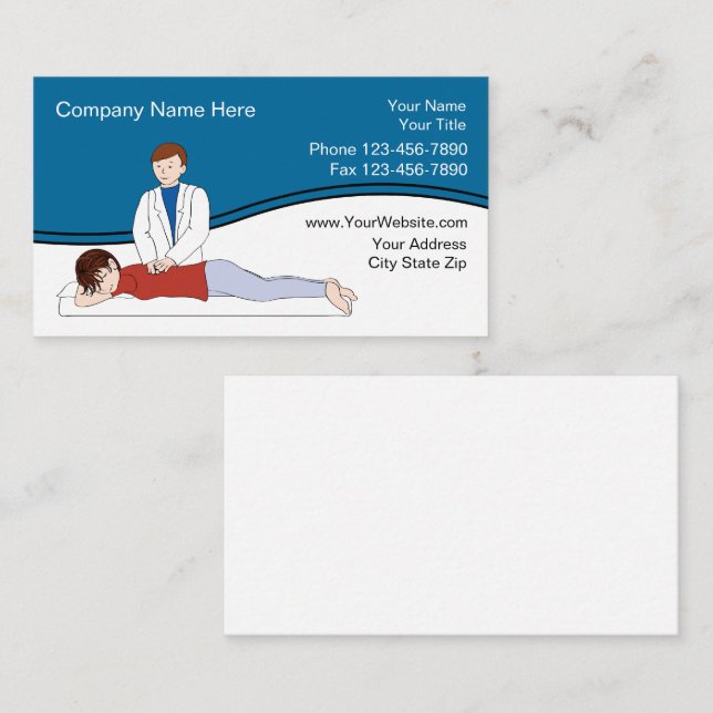 Cartes de visite de chiropracteur (Devant / Derrière)