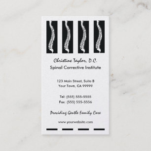 Cartes de visite de chiropractie