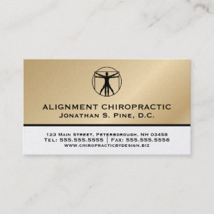 Cartes de visite de chiropractie de
