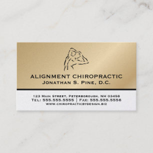 Cartes de visite de chiropractie de