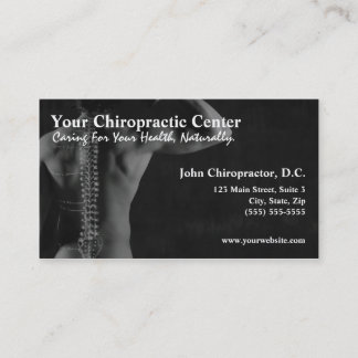 Cartes de visite de chiropractie de chiroprakteur