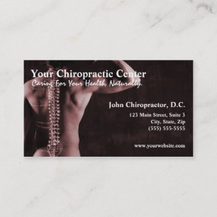 Cartes de visite de chiropractie de chiroprakteur