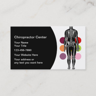 Cartes de visite de chiropraticien