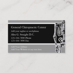 Cartes de visite de chiropraticien