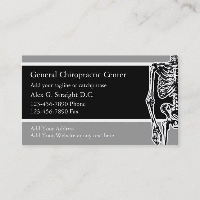 Cartes de visite de chiropraticien (Devant)