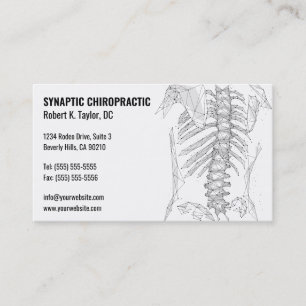 Cartes de visite de chiropratique de la colonne ve