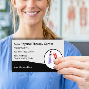 Cartes de visite de clinique de physiothérapie