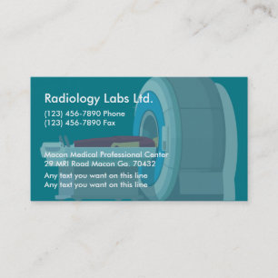 Cartes de visite de clinique de radiologie médical