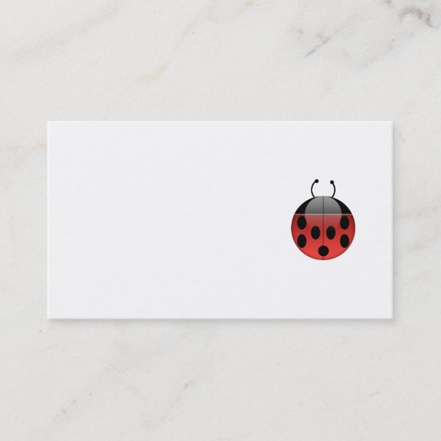 Cartes de visite de coccinelle (Devant)