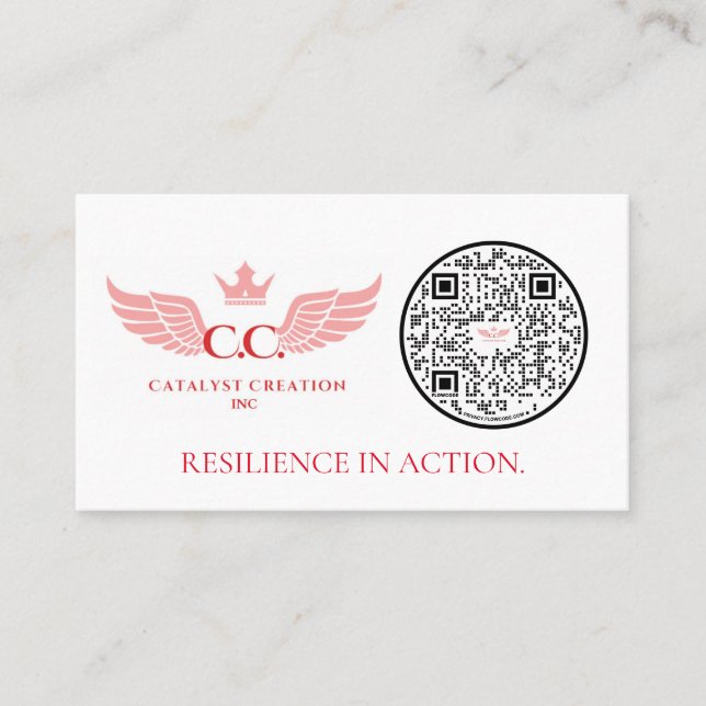 Cartes de visite de code QR (Devant)