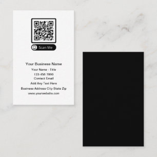 Cartes de visite de code QR du budget