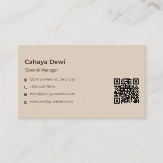 cartes de visite de code Qr rose