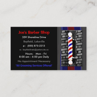 Cartes de visite de coiffeur/coiffeur des hommes