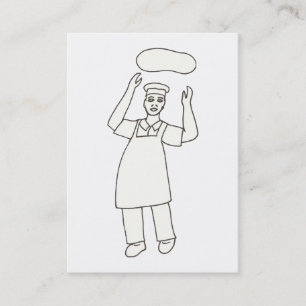 Cartes de visite de coloriage de chef pizza