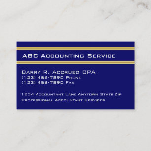 Cartes de visite de comptable