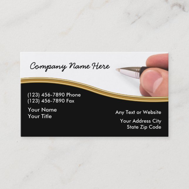Cartes de visite de comptable (Devant)