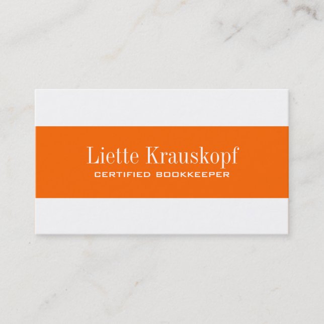 Cartes de visite de comptable (Devant)