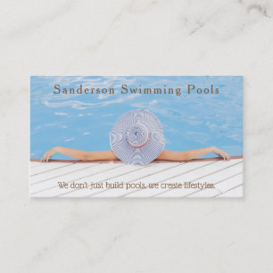 Cartes de visite de concepteur de piscine