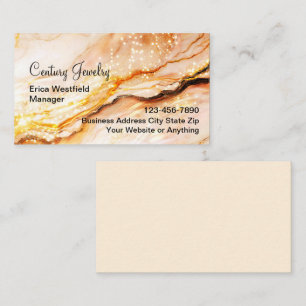 Cartes de visite de conception chic et clinquante