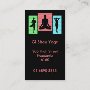 Cartes de visite de conception de karma de yoga