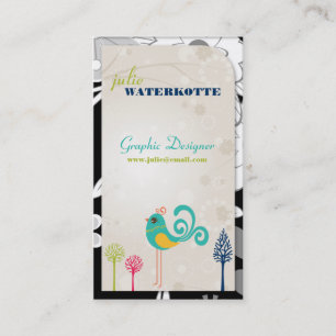 Cartes de visite de conception graphique de birdie