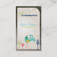 Cartes de visite de conception graphique de birdie