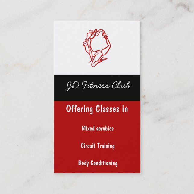 Cartes de visite de conditionnement physique (Devant)