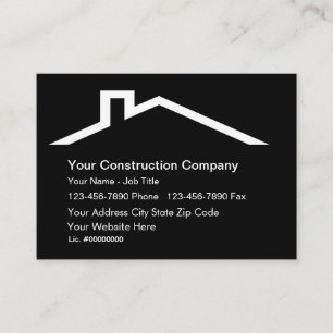 Cartes de visite de construction