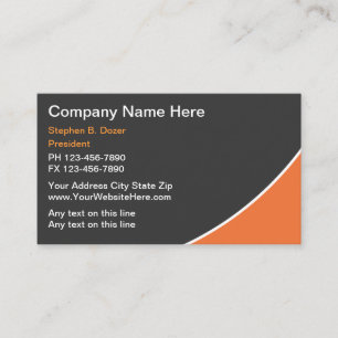 Cartes de visite de construction