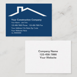 Cartes de visite de construction
