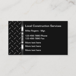 Cartes de visite de construction de Motif métalli