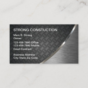Cartes de visite de construction Faux Metallic Loo