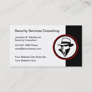 Cartes de visite de consultant en services de sécu
