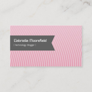 Cartes de visite de contact de rose de Blogger de