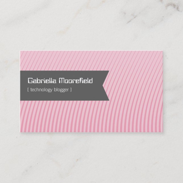 Cartes de visite de contact de rose de Blogger de (Devant)