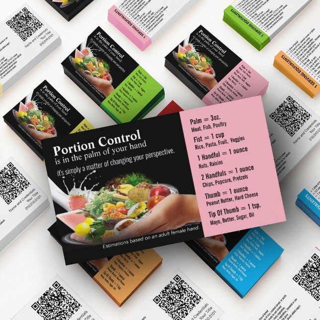Cartes de visite de contrôle de la partie (Nutrition Mastery Business Cards in custom colors)