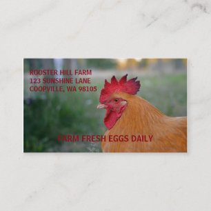 CARTES DE VISITE DE COQ DE FARMSTYLE