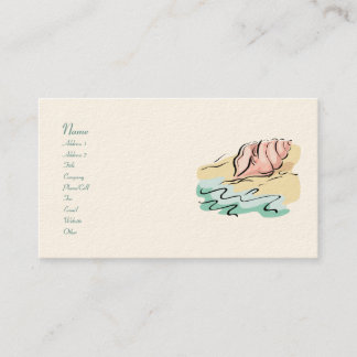 Cartes de visite de coquillages Abstraits