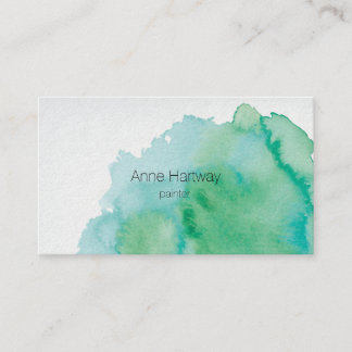 Cartes de visite de couleur d'eau