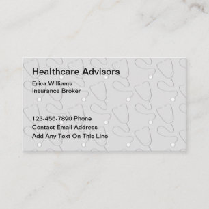 Cartes de visite de courtier en assurance de soins