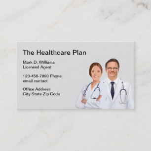 Cartes de visite de courtier en assurance de soins