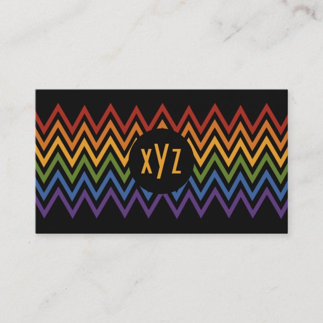 Cartes de visite de coutume de motif de Chevron (Devant)