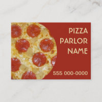 Cartes de visite de coutume de salon de pizza