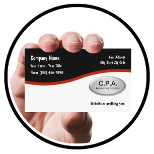 Cartes de visite de CPA de comptable
