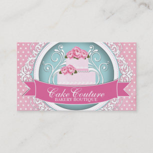 Cartes de visite de créateurs de gâteaux classiq