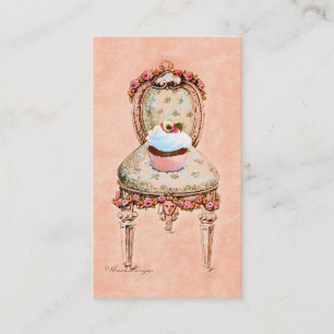 Cartes de visite de Cupcake et de la chaire victor