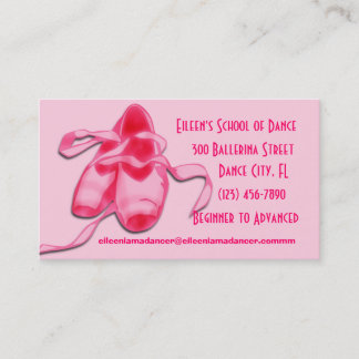 Cartes de visite de danse