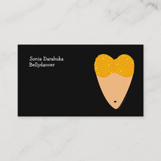 Cartes de visite de danse de ventre de torse de (Devant)